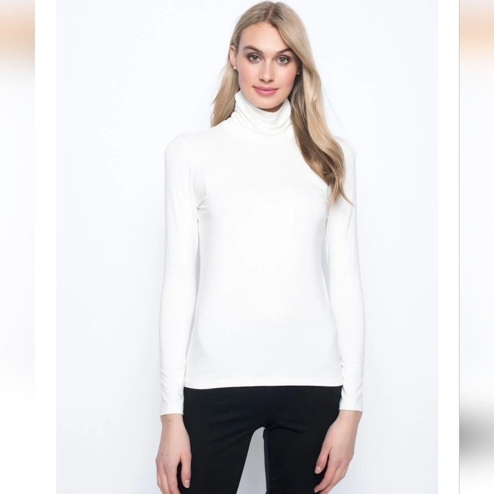 🌟 Picadilly long sleeve turtleneck top size large NWT